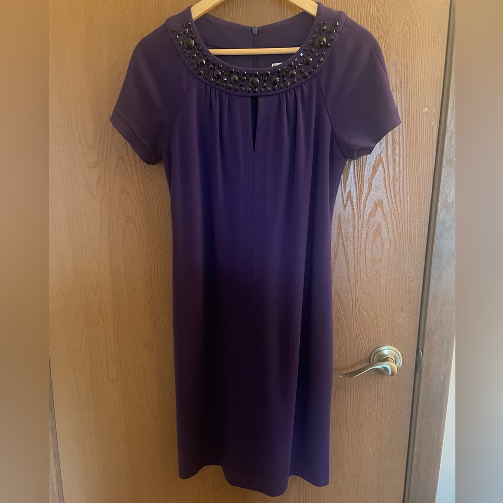 Jessica Howard Purple Beaded Dress